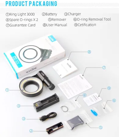 Подводный осветитель/вспышка Weefine Ring Light 3000