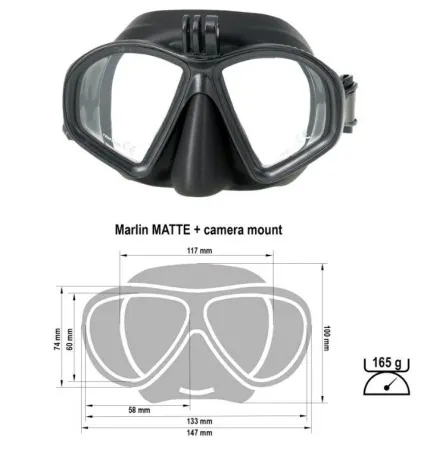 Маска Marlin Matte с креплением для экшен камеры 