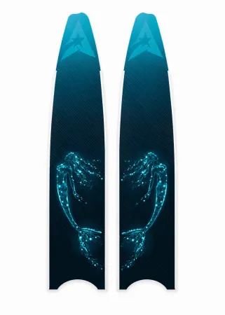 Лопасти из карбона Leaderfins Pure Carbon LE Mermaid Queen белая отбортовка