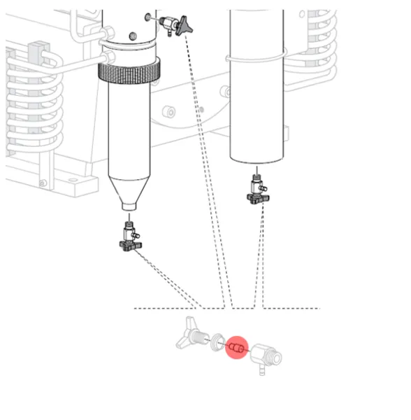 Подушка крана слива конденсата Coltri MCH