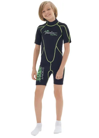 Гидрокостюм Marlin Malibu Junior черный с зеленым 2,5 мм