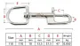 Односторонний карабин Keep Diving длиной 110 мм с кольцом 35 мм