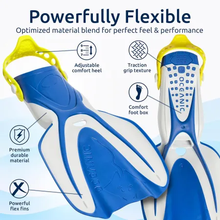 Набор для сноркелинга Oceanic (маска+трубка+ласты+рюкзак), подростковый, размер 25-32