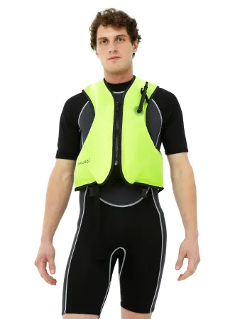 Жилет для сноркелинга взрослый неоново желтый