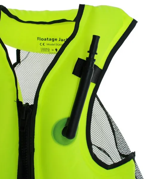 Жилет для сноркелинга взрослый неоново желтый