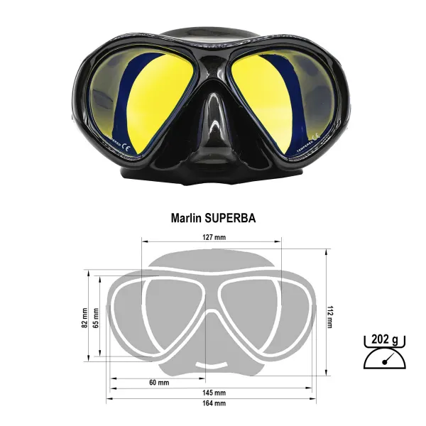 Маска Marlin Superba просветленные стекла