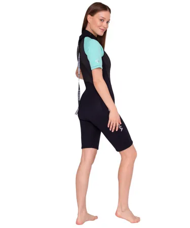 Гидрокостюм женский Scorpena Hawaii Shorty 3 мм мятный