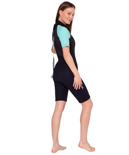 Гидрокостюм женский Scorpena Hawaii Shorty 3 мм мятный