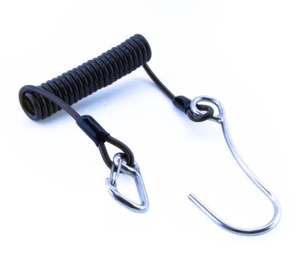 Рифовый крюк с пружинной спиралью и карабином
