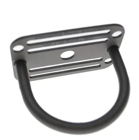 D-кольцо титановое на широкой пластине TDE 2″ (50 мм) толщина 7 мм 90°