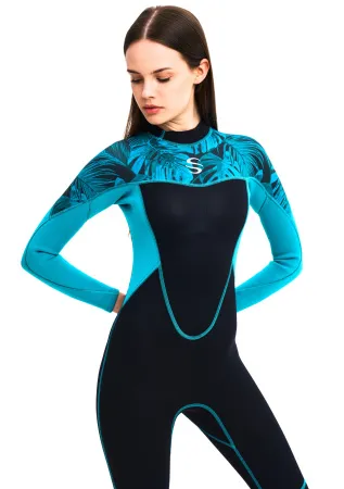 Гидрокостюм женский Slinx Turquoise&Leaves 2 мм