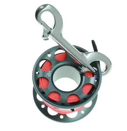 Шпуля 15 метров анодированный алюминий Silver