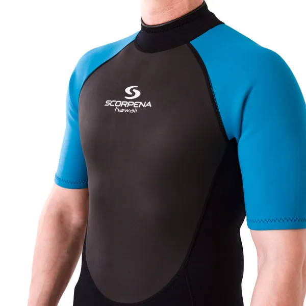 Гидрокостюм мужской Scorpena Hawaii Shorty 3 мм голубой
