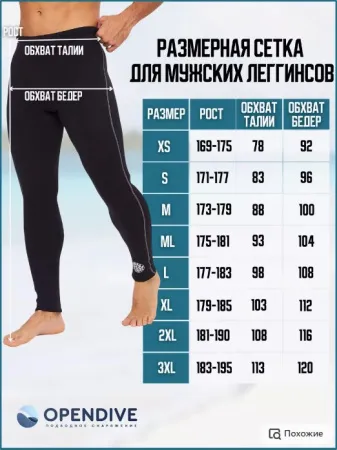 Леггинсы Slinx 3 мм мужские неопреновые