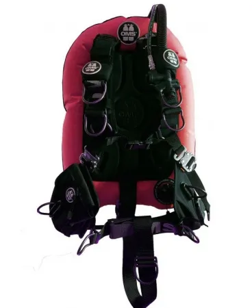 Компенсатор OMS Comfort Harness III Black с алюминиевой спинкой и крылом 32 Lb