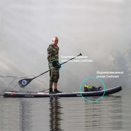 Герметичная поясная сумка Overboard Black Purple 2 литра