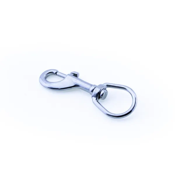 Карабин 100 мм с кольцом 30 мм нержавеющая сталь