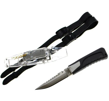 Нож Tusa FK-860 черно серая ручка