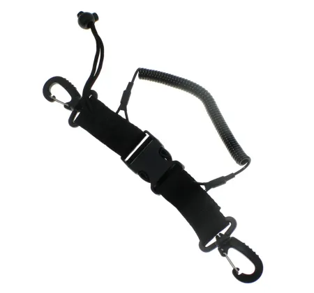 Пружинная спираль с двумя карабинами и фастексом Пружинная спираль с двумя карабинами и фастексом