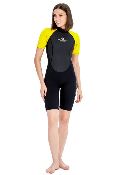 Гидрокостюм женский Scorpena Hawaii Shorty 3 мм желтый