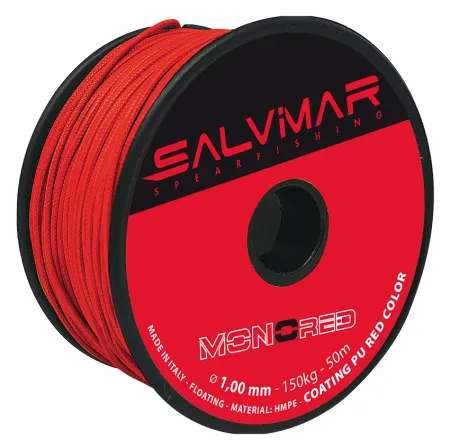 Линь Salvimar Mono Red ø1.0 мм нагрузка до 160 кг (цена за 1 метр)