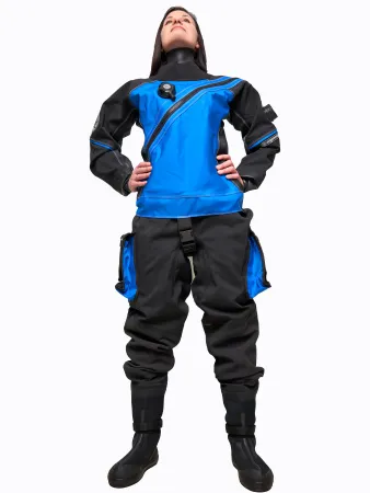 Сухой гидрокостюм женский FrogLady Hybrid черный, размер S, боты 37-38