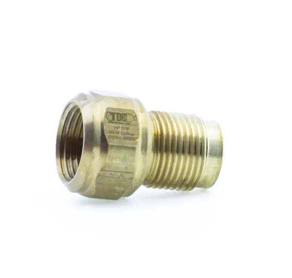 Штуцер TDE HP DIN G 5/8 f 200 bar-G 5/8 m 300 bar (brass) Штуцер TDE HP DIN G 5/8 f 200 bar-G 5/8 m 300 bar (brass)