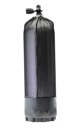 Баллон ALsafe в сборе стальной (коротыш 204 мм) 12 литров 220 Bar с сеткой, вентилем и башмаком