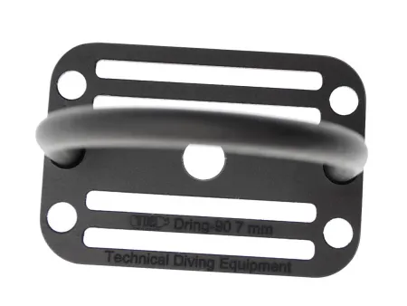 D-кольцо титановое на широкой пластине TDE 2″ (50 мм) толщина 7 мм 90°