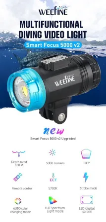 Подводный осветитель Weefine Smart Focus 5000 Люмен v.2
