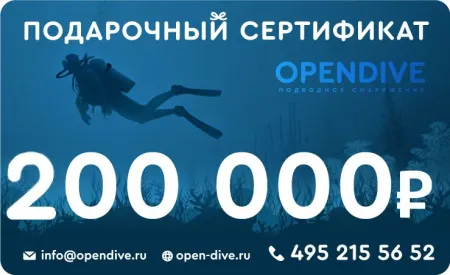 Электронный подарочный сертификат Opendive на 200000 рублей