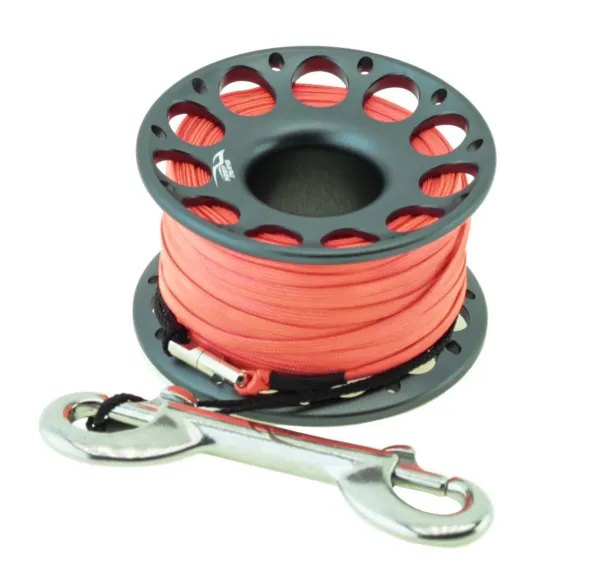 Шпуля 30 метров анодированный алюминий Silver