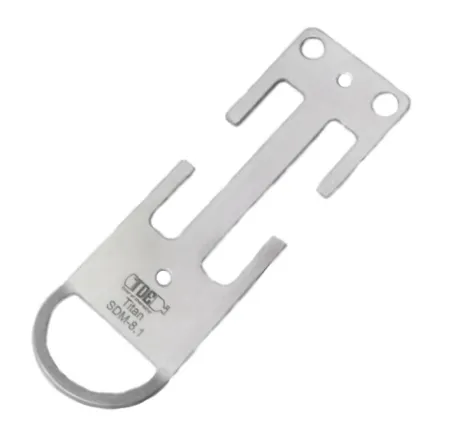 Пластина двухщелевая с торцевым ухом из титана TDE