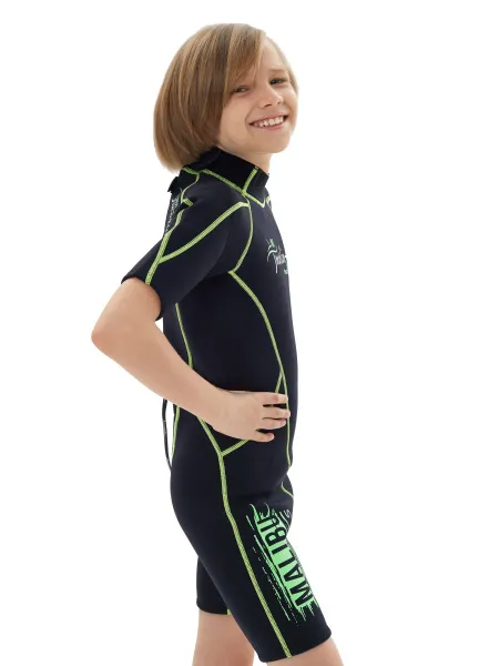 Гидрокостюм Marlin Malibu Junior черный с зеленым 2,5 мм Гидрокостюм Marlin Malibu Junior черный с зеленым 2,5 мм