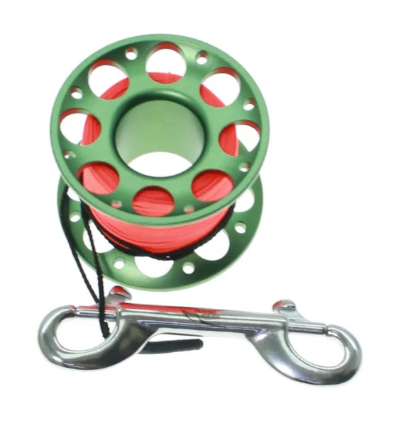 Шпуля 15 метров анодированный алюминий Green