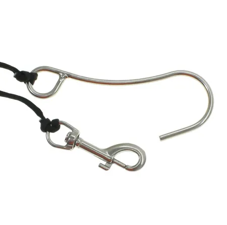 Крюк рифовый с карабином черный Крюк рифовый с карабином черный