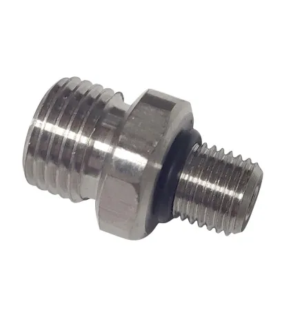 Штуцер для установки отрезного шланга TDE для второй ступени LP UNF3/8м - UNF3/8f (15мм)