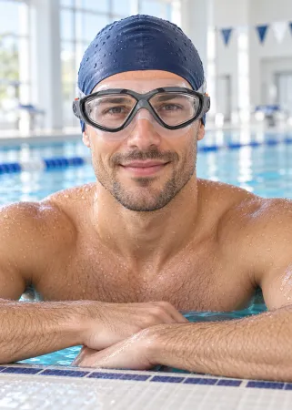 Очки полумаска для плавания Fanswim T19
