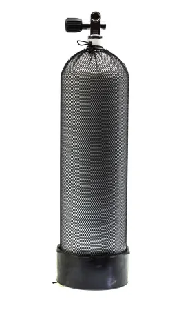Баллон ALsafe в сборе стальной 12 литров 220 Bar с сеткой, вентилем и башмаком
