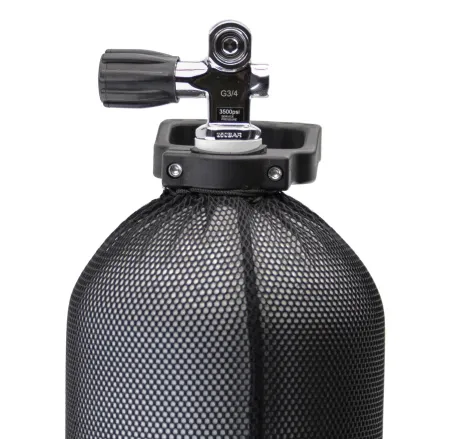 Баллон ALsafe стальной 15 литров 232 Bar с сеткой, ручкой, вентилем и башмаком