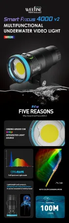 Подводный осветитель Weefine Smart Focus 4000 Люмен v.2