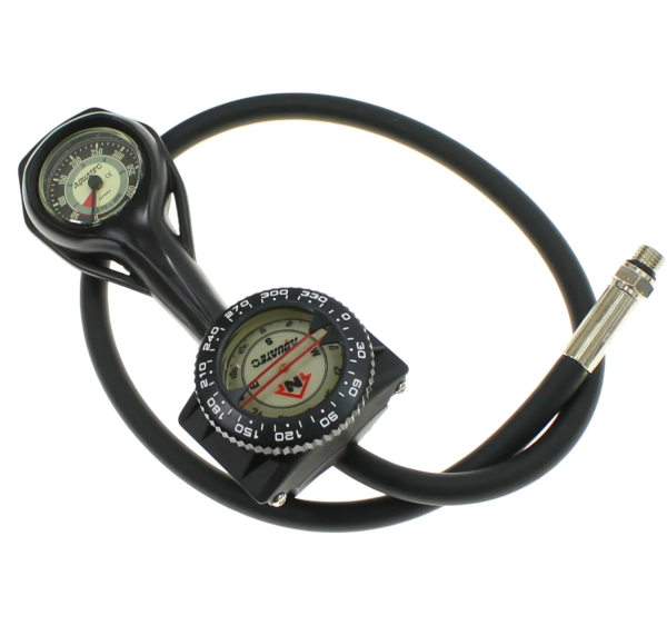 Консоль двухприборная Aquatec для дайвинга манометр 400 бар + компас