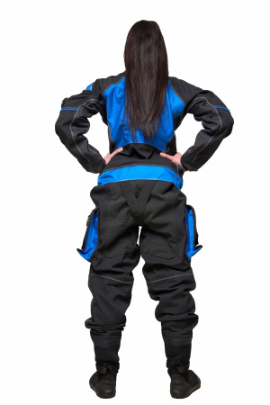 Сухой гидрокостюм женский FrogLady Hybrid черный, размер S, боты 37-38