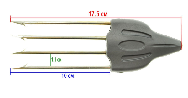 Четырехзубец усиленный каленый Salvimar Mustad Speed 4