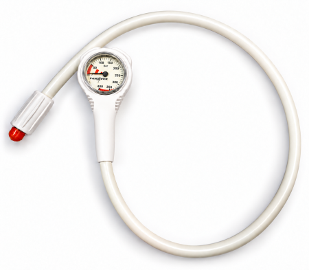 Манометр FanDiver Compact White 400 Bar со шлангом 80 см