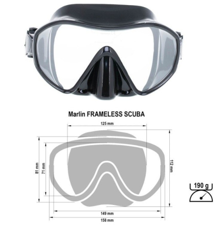 Маска Marlin Frameless Scuba