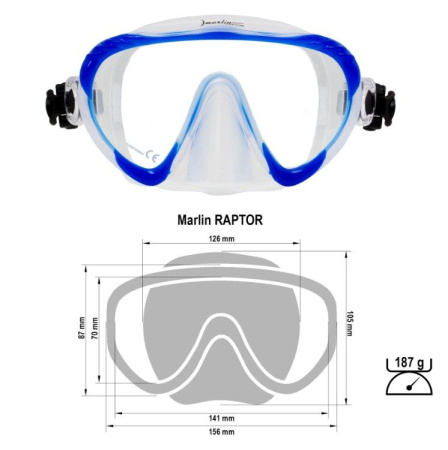 Маска Marlin Raptor Blue/Trans
