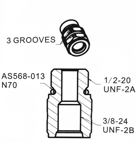 Переходник для шланга Aquatec 1/2"–3/8"