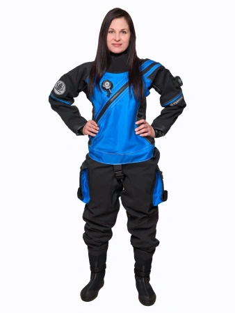 Сухой гидрокостюм женский FrogLady Hybrid черный, размер S, боты 37-38