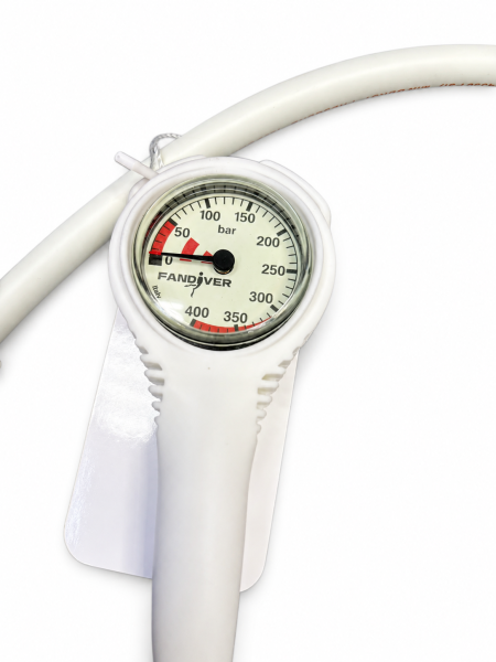 Манометр FanDiver Compact White 400 Bar со шлангом 80 см